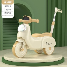 儿童三轮车脚踏动力车宝宝溜溜车可推行彩灯小孩玩具车可坐滑滑车