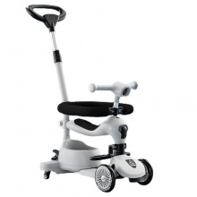 小童滑板车可推行可坐可滑单脚滑行儿童闪光DUO功能宝宝可贴牌