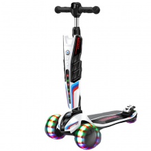 儿童滑板车3-6-12岁中大童可转弯8男孩滑滑车闪光轮折叠款溜溜车