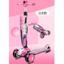 儿童滑板车3-6-12岁中大童可转弯8男孩滑滑车闪光轮折叠款溜溜车