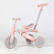 儿童四合一三轮车 推把三轮车 儿童三轮自行车