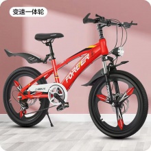 新款山地儿童自行车可变速带减震前后双碟刹6-14中大童学生车