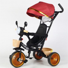 儿童手推车四合一儿童手推三轮车宝宝推车玩具车音乐灯光童车