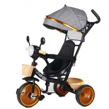 儿童手推车四合一儿童手推三轮车宝宝推车玩具车音乐灯光童车