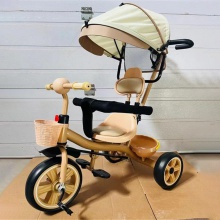 儿童三轮车脚踏车新款遮阳棚骑行车控制方向防侧翻童车厂