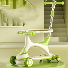 新设计50毫米宽聚氨酯闪光轮4合一儿童玩具儿童踢踏板车