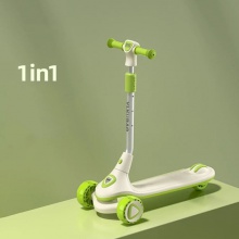 新设计50毫米宽聚氨酯闪光轮4合一儿童玩具儿童踢踏板车