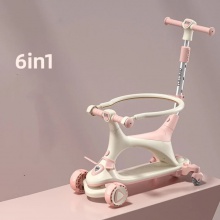 新设计50毫米宽聚氨酯闪光轮4合一儿童玩具儿童踢踏板车