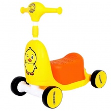 新款小黄鸭滑板车儿童多种功能可坐可滑滑板车男孩女孩单脚溜溜车