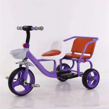 新款儿童三轮车双胞胎双人脚踏车儿童脚蹬车发泡轮厂家直供