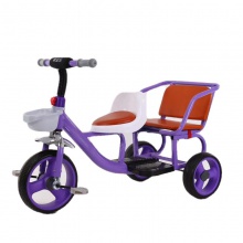 新款儿童三轮车双胞胎双人脚踏车儿童脚蹬车发泡轮厂家直供