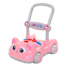 青蛙学步车带早教音乐婴儿助步手推车不侧翻带增重婴儿四轮小推车