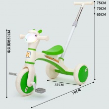 儿童脚蹬三轮车可手推防侧翻1-3-4岁小孩玩具车宝宝自行车学步车