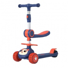 厂家供货儿童米高车 加宽悍马轮滑板车 灯光音乐可折叠儿童米高车