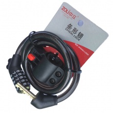 中立密码锁金属合金钢锁头山地车五位 自行车锁 钢丝链条锁