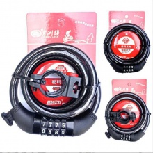 自行车密码锁 防盗锁死飞山地车 链条锁钢缆链子锁 密码锁