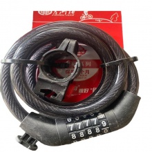 自行车密码锁 防盗锁死飞山地车 链条锁钢缆链子锁 密码锁