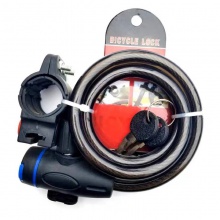 自行车锁钢丝锁圈锁带支架电脑钥匙 山地车装备锡合金锁芯