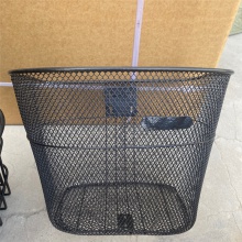 自行车网篮寸单车车筐金属前车篮子挂篮折叠车蓝