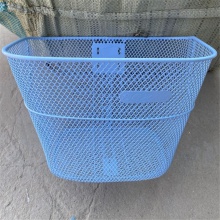 自行车网篮寸单车车筐金属前车篮子挂篮折叠车蓝