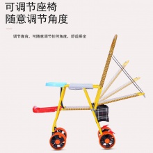 竹藤推车婴儿轻便藤椅折叠可坐躺藤编小竹车儿童手推车