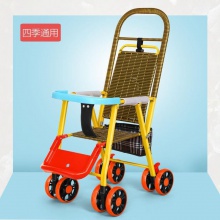 竹藤推车婴儿轻便藤椅折叠可坐躺藤编小竹车儿童手推车