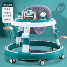 婴儿学步车防侧翻7-18个月多种功能音乐玩具盘可调节宝宝学走路