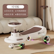 儿童扭扭车1-6岁男女宝防侧翻摇摆车带音乐灯光万向轮静音 溜溜车