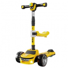 塑料儿童滑板车加长3D夜灯滑行车灯光音乐三轮脚踏车