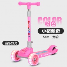 新款儿童滑板车灯光音乐宝宝滑行车快速折叠河北童车河北滑板车