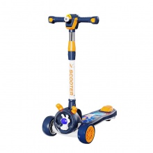 新款儿童滑板车投影灯光宝宝滑行车2-15岁灯光音乐可折叠脚踏车