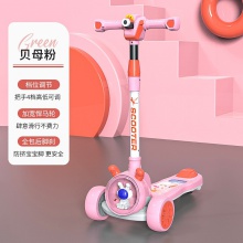 新款儿童滑板车投影灯光宝宝滑行车2-15岁灯光音乐可折叠脚踏车