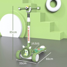 新款儿童滑板车投影灯光宝宝滑行车2-15岁灯光音乐可折叠脚踏车