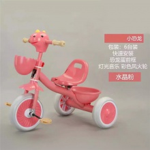 新款儿童三轮车脚踏车玩具带灯光音乐加大轮子2-4岁卡通款