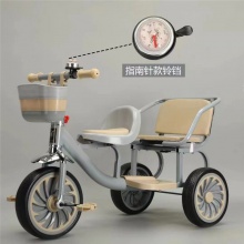 儿童双人三轮车脚踏推车幼儿园1-3岁多种功能手推车童车卡通三