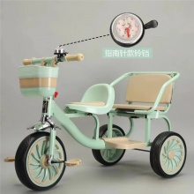 儿童双人三轮车脚踏推车幼儿园1-3岁多种功能手推车童车卡通三
