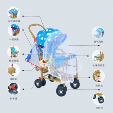 遛娃婴儿推车宝宝仿藤条藤椅折叠可坐可躺夏季竹编小儿手推藤车