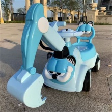 儿童玩具车大号挖掘机四轮滑行车工程车扭扭车带音乐带灯光可坐人