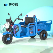 儿童电动三轮车小孩玩具遥控车可坐可骑灯光遥控音乐带斗三轮车