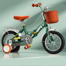 带普通踏板和制动线的折叠儿童4轮12 14 16英寸钢自行车适合2-8岁儿童