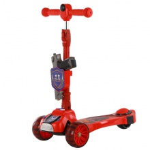 儿童滑板车四轮踏板小孩滑行车特警带手枪小孩玩具溜溜车脚踩玩具