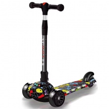 滑板车儿童2-4-6-12岁男女宝宝滑滑车折叠大轮闪光溜溜车玩具