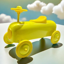 北欧风INS波比四轮学步车金属扭扭车 高颜值房间拍摄摆件