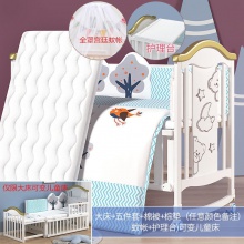 婴儿床实木无漆宝宝bb摇篮多种功能儿童儿可移动拼接大床
