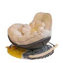 阳台客厅卧室休闲可躺可睡金属蛋壳企鹅椅北欧风单人摇椅懒人沙发