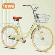 自行车女款成人轻便代步通勤女士24寸/26寸实心胎大学生淑女单车