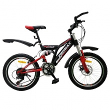 全悬挂山地自行车Mtb自行车盘式制动器年轻男孩采用合金换挡杆铝合金叉