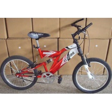 全悬挂山地自行车Mtb自行车盘式制动器年轻男孩采用合金换挡杆铝合金叉