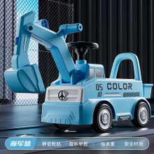 儿童挖掘机滑行工程车可坐人可挖土1-3宝宝滑行车溜溜车工程滑行车