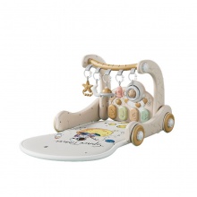 婴儿毯脚踏钢琴多种功能健身架宝宝脚踩音乐玩具四合一学步车手推车